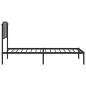 vidaXL Bettgestell mit Kopfteil Metall Schwarz 90x200 cm vidaXL Bettgestell mit Kopfteil Metall Schwarz 90x200 cm