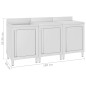 vidaXL Gastro-Spülenunterschrank 180x60x96 cm Edelstahl vidaXL Gastro-Spülenunterschrank 180x60x96 cm Edelstahl