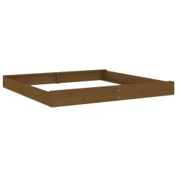 vidaXL Sandkasten mit Sitzen Honigbraun Quadratisch Massivholz Kiefer