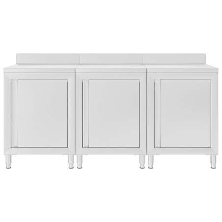 vidaXL Arbeitsschrank 180x60x96 cm Edelstahl 