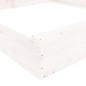 vidaXL Sandkasten mit Sitzen Weiß Quadratisch Massivholz Kiefer vidaXL Sandkasten mit Sitzen Weiß Quadratisch Massivholz Kiefer