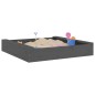 vidaXL Sandkasten mit Sitzen Grau Quadratisch Massivholz Kiefer vidaXL Sandkasten mit Sitzen Grau Quadratisch Massivholz Kiefer
