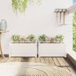 vidaXL Pflanzkübel 2 Stk. Weiß Massivholz Kiefer vidaXL Pflanzkübel 2 Stk. Weiß Massivholz Kiefer