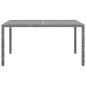 5-tlg. Garten-Essgruppe Poly Rattan und Hartglas Grau 5-tlg. Garten-Essgruppe Poly Rattan und Hartglas Grau