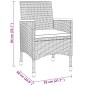 5-tlg. Garten-Essgruppe Poly Rattan und Hartglas Grau 5-tlg. Garten-Essgruppe Poly Rattan und Hartglas Grau