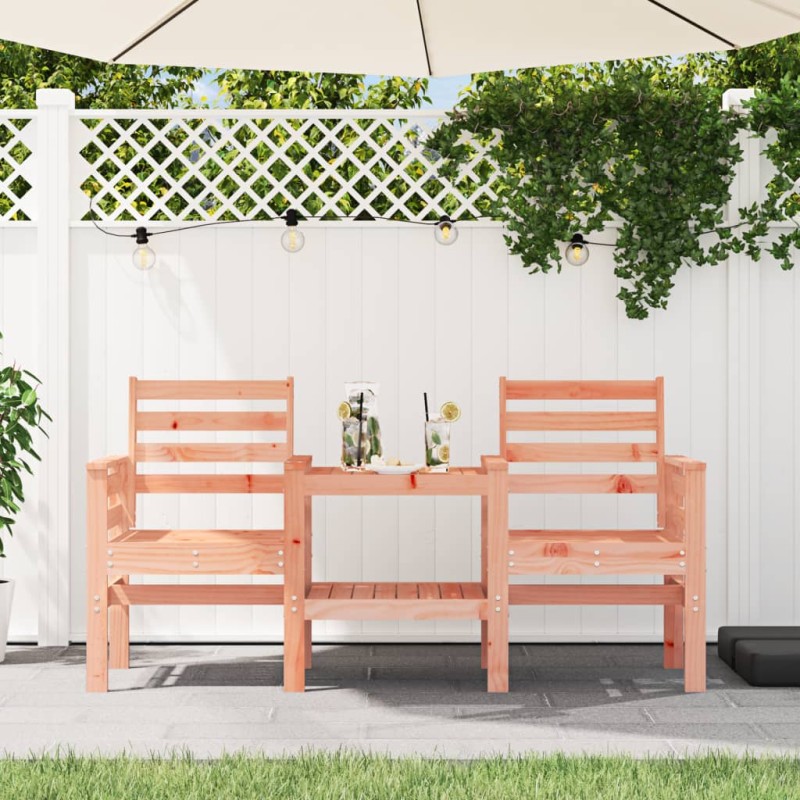 vidaXL Gartenbank mit Tisch 2-Sitzer Massivholz Douglasie vidaXL Gartenbank mit Tisch 2-Sitzer Massivholz Douglasie