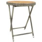 3-tlg. Bistro-Set Poly Rattan und Akazienholz Grau 3-tlg. Bistro-Set Poly Rattan und Akazienholz Grau