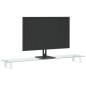 vidaXL Monitorständer Weiß 100x20x8 cm Hartglas und Metall vidaXL Monitorständer Weiß 100x20x8 cm Hartglas und Metall
