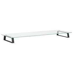 vidaXL Monitorständer Schwarz 100x35x8 cm Hartglas und Metall