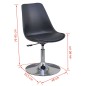vidaXL Esszimmerstühle 2 Stk. Drehbar Schwarz Kunstleder vidaXL Esszimmerstühle 2 Stk. Drehbar Schwarz Kunstleder