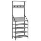 vidaXL Kleiderständer mit Schuhablage Grau Sonoma 70x34x184 cm vidaXL Kleiderständer mit Schuhablage Grau Sonoma 70x34x184 cm