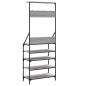 vidaXL Kleiderständer mit Schuhablage Grau Sonoma 70x34x184 cm vidaXL Kleiderständer mit Schuhablage Grau Sonoma 70x34x184 cm