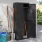 vidaXL Gartenschrank Schwarz 65x37x165 cm PP vidaXL Gartenschrank Schwarz 65x37x165 cm PP