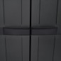 vidaXL Gartenschrank Schwarz 65x37x165 cm PP vidaXL Gartenschrank Schwarz 65x37x165 cm PP