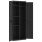 vidaXL Gartenschrank Schwarz 65x37x165 cm PP vidaXL Gartenschrank Schwarz 65x37x165 cm PP