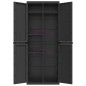 vidaXL Gartenschrank Schwarz 65x37x165 cm PP vidaXL Gartenschrank Schwarz 65x37x165 cm PP
