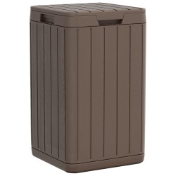 vidaXL Outdoor-Mülltonne Braun 38x38x65 cm PP