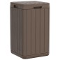 vidaXL Outdoor-Mülltonne Braun 38x38x65 cm PP