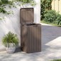 vidaXL Outdoor-Mülltonne Braun 38x38x65 cm PP