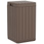 vidaXL Outdoor-Mülltonne Braun 38x38x65 cm PP
