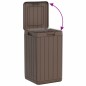 vidaXL Outdoor-Mülltonne Braun 38x38x65 cm PP