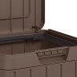 vidaXL Outdoor-Mülltonne Braun 38x38x65 cm PP