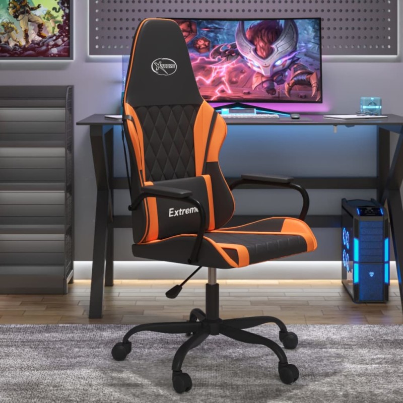 vidaXL Gaming-Stuhl Schwarz und Orange Kunstleder vidaXL Gaming-Stuhl Schwarz und Orange Kunstleder