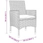 3-tlg. Garten-Essgruppe Poly Rattan Grau 3-tlg. Garten-Essgruppe Poly Rattan Grau
