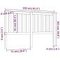 vidaXL Kopfteil Weiß 156x6x101 cm Massivholz Kiefer vidaXL Kopfteil Weiß 156x6x101 cm Massivholz Kiefer