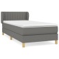 vidaXL Boxspringbett mit Matratze Dunkelgrau 90x200 cm Stoff vidaXL Boxspringbett mit Matratze Dunkelgrau 90x200 cm Stoff