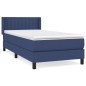 vidaXL Boxspringbett mit Matratze Blau 90x200 cm Stoff vidaXL Boxspringbett mit Matratze Blau 90x200 cm Stoff