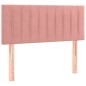 vidaXL Boxspringbett mit Matratze & LED Rosa 90x200 cm Samt vidaXL Boxspringbett mit Matratze & LED Rosa 90x200 cm Samt