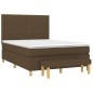vidaXL Boxspringbett mit Matratze Dunkelbraun 140x190 cm Stoff vidaXL Boxspringbett mit Matratze Dunkelbraun 140x190 cm Stoff