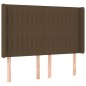 vidaXL Boxspringbett mit Matratze & LED Dunkelbraun 140x190 cm Stoff vidaXL Boxspringbett mit Matratze & LED Dunkelbraun 140x190 cm Stoff