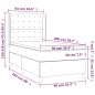 vidaXL Boxspringbett mit Matratze Taupe 90x200 cm Stoff vidaXL Boxspringbett mit Matratze Taupe 90x200 cm Stoff