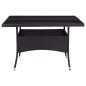 9-tlg. Garten-Essgruppe Poly Rattan und Glas Schwarz 9-tlg. Garten-Essgruppe Poly Rattan und Glas Schwarz