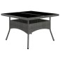 vidaXL 9-tlg. Garten-Essgruppe Poly Rattan und Akazienholz Grau vidaXL 9-tlg. Garten-Essgruppe Poly Rattan und Akazienholz Grau