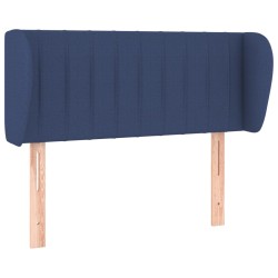 vidaXL Kopfteil mit Ohren Blau 103x23x78/88 cm Stoff
