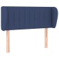 vidaXL Kopfteil mit Ohren Blau 103x23x78/88 cm Stoff