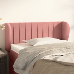vidaXL Kopfteil mit Ohren Rosa 93x23x78/88 cm Samt