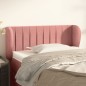 vidaXL Kopfteil mit Ohren Rosa 93x23x78/88 cm Samt