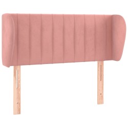 vidaXL Kopfteil mit Ohren Rosa 93x23x78/88 cm Samt
