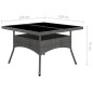 vidaXL 9-tlg. Garten-Essgruppe Poly Rattan und Akazienholz Grau vidaXL 9-tlg. Garten-Essgruppe Poly Rattan und Akazienholz Grau
