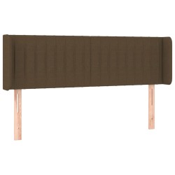 vidaXL Kopfteil mit Ohren Dunkelbraun 147x16x78/88 cm Stoff