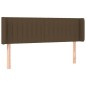 vidaXL Kopfteil mit Ohren Dunkelbraun 147x16x78/88 cm Stoff