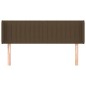vidaXL Kopfteil mit Ohren Dunkelbraun 147x16x78/88 cm Stoff
