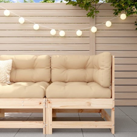 vidaXL Garten-Ecksofa Massivholz Kiefer