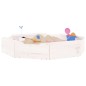 vidaXL Sandkasten mit Sitzen Weiß Achteck Massivholz Kiefer vidaXL Sandkasten mit Sitzen Weiß Achteck Massivholz Kiefer