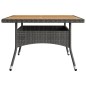 9-tlg. Garten-Essgruppe Poly Rattan und Akazienholz Grau 9-tlg. Garten-Essgruppe Poly Rattan und Akazienholz Grau