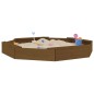 vidaXL Sandkasten mit Sitzen Honigbraun Achteck Massivholz Kiefer vidaXL Sandkasten mit Sitzen Honigbraun Achteck Massivholz Kiefer